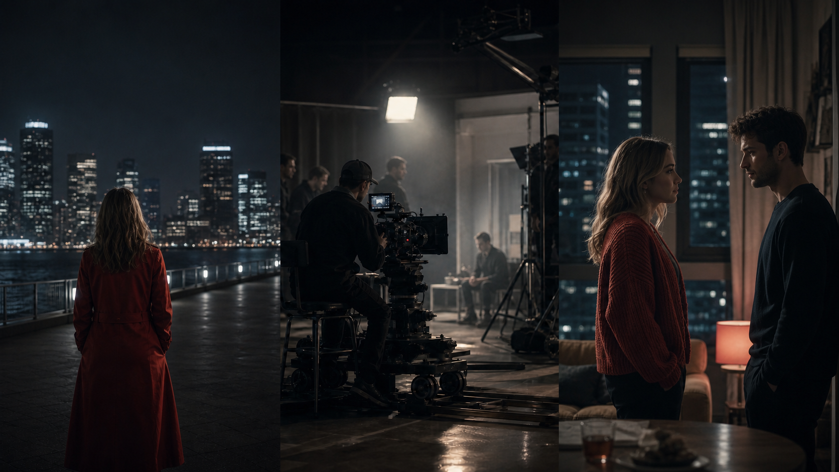 Western short-drama scenes and a film production set